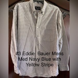 Eddie Bauer Mens Button Down Shirt, Medium